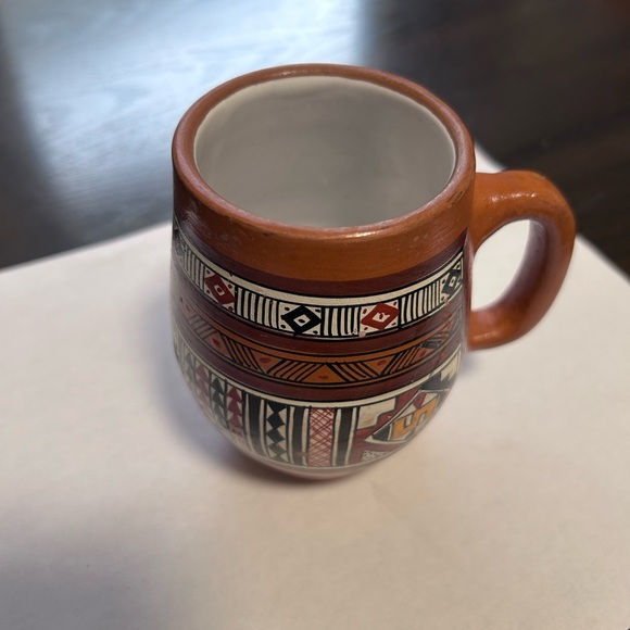 Handcrafted Ceramic Mug with Tribal Patterns - Picture 3 of 4